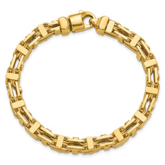 14K Polished Fancy Link Men's Bracelet