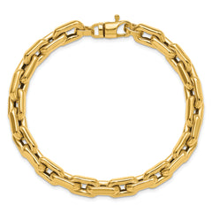 14K Polished Fancy Link Men's Bracelet