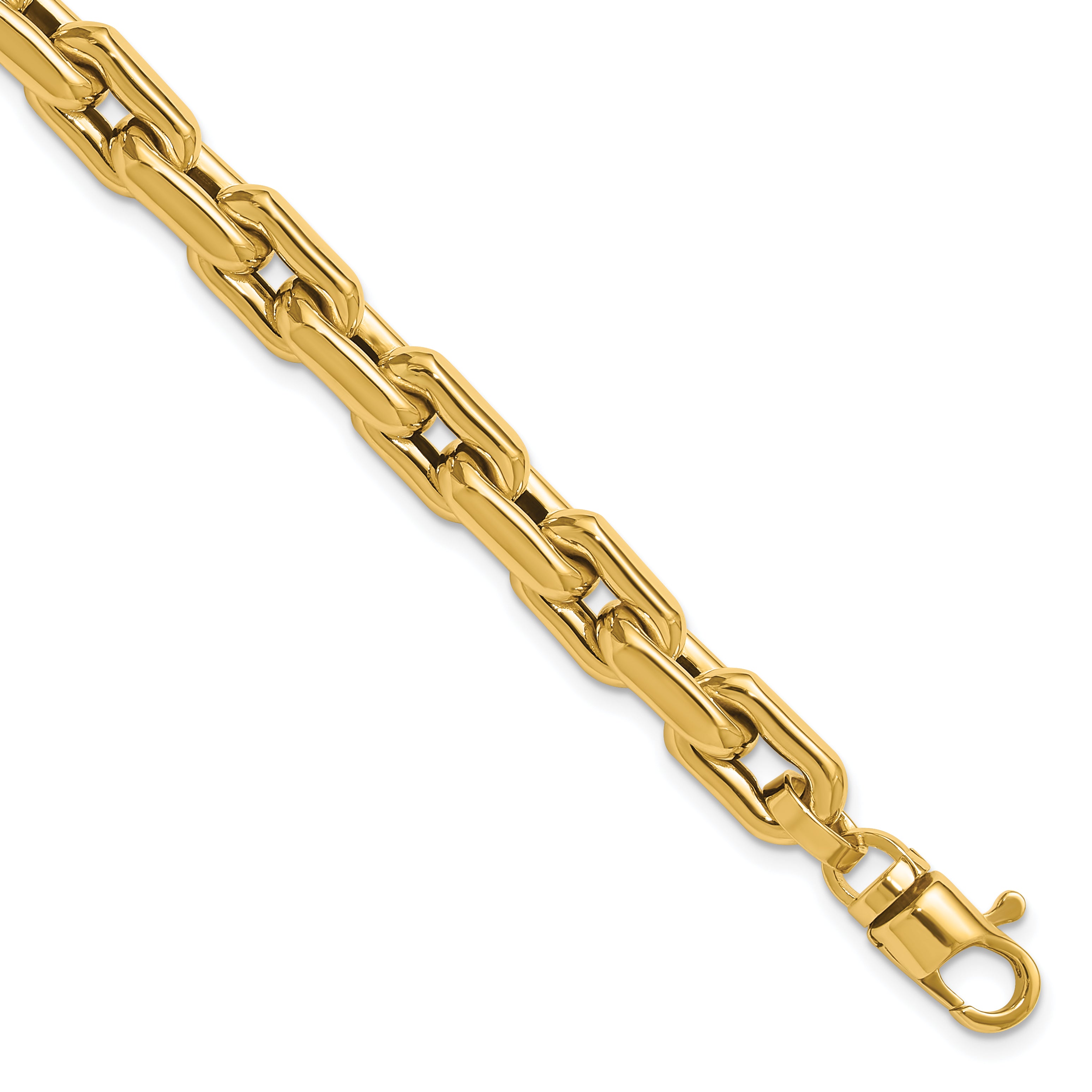 14K Polished Fancy Link Men's Bracelet