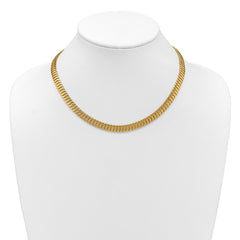 14K Polished Fancy Link Necklace