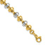 Beaded Link Bracelet in 14K Yellow Gold, 7.09mm, 7.2 Inch - Sophia Jewelers