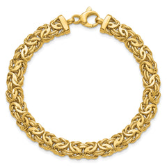 14K Polished 8.0mm Byzantine Link Bracelet