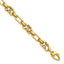 14K w/Wht RH Polished D/C Moveable Beaded Link Bracelet