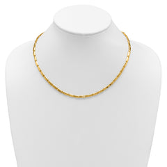 14K Polished 3.6mm Bar Link Necklace