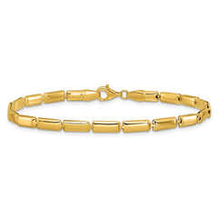 14K Polished 3.6mm Bar Link Bracelet