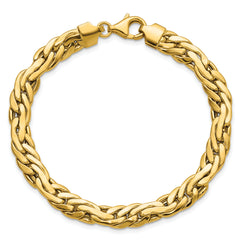 14K Polished 7.5mm Fancy Link Bracelet