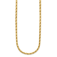 14K Polished 3.5mm Fancy Link Necklace