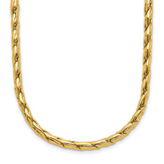 14K Polished 3.5mm Fancy Link Necklace