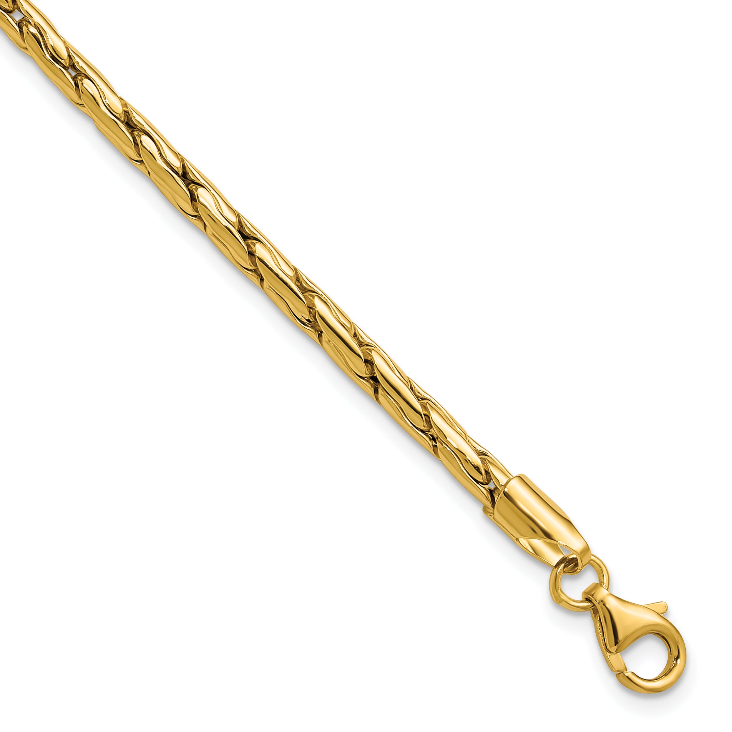 14K Polished 3.5mm Fancy Link Bracelet
