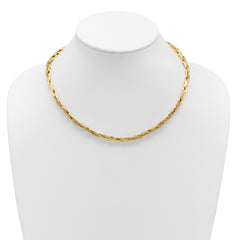 14K Polished 5.0mm Fancy Link Necklace