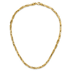 14K Polished 5.0mm Fancy Link Necklace