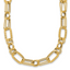 14K Polished and Textured Fancy Greek Key Link Necklace