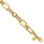 14K Polished and Textured Fancy Greek Key Link Bracelet