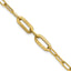 Greek Key Paperclip Chain in 14K Yellow Gold, 3.4mm Textured, 7.5 Inch - Sophia Jewelers