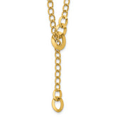 14K Polished Fancy Curb Link Lariat Necklace