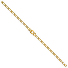 14K Polished Fancy Curb Link Bracelet