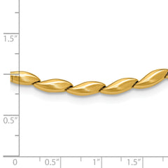 14K Polished and Satin 4.2mm Fancy Link Necklace