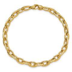 14K Polished Fancy 5.5mm Oval Link Bracelet