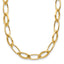 14K Polished Fancy Oval and Navette Link Necklace