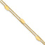 14K Polished Fancy 2-Strand Navette w/ .5in Ext. Bracelet