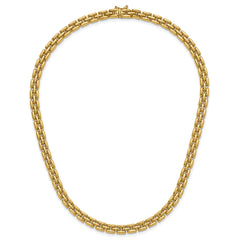 14K Polished 6.3mm Fancy Link Necklace