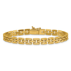 14K Polished 6.3mm Fancy Link Bracelet