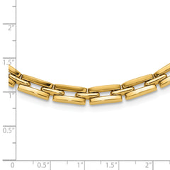 14K Polished 6.5mm Fancy Link Necklace