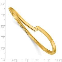 14K Polished Fancy Bypass Hinged Bangle