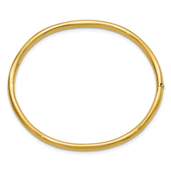 14K Polished Fancy Wavy Hinged Bangle