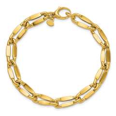 14K Polished Fancy Contoured Link Bracelet