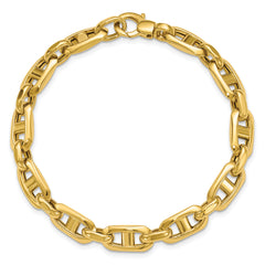 14K Polished Fancy Mariner Link Bracelet