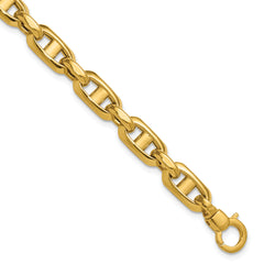 14K Polished Fancy Mariner Link Bracelet