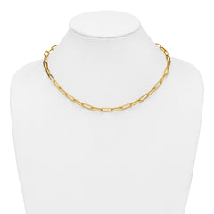 14K Polished Fancy Link Necklace