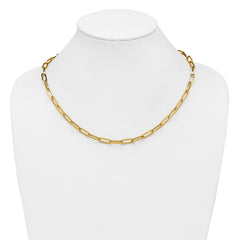 14K Polished Fancy Link Necklace