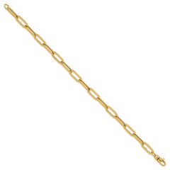 14K Polished Fancy Link with 1in ext Bracelet
