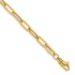 14K Polished Fancy Link with 1in ext Bracelet