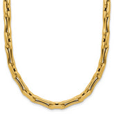 14K Polished Hollow Fancy Link Necklace
