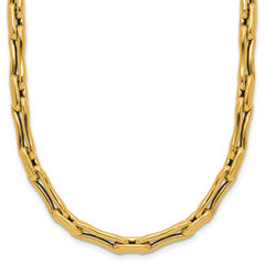 14K Polished Hollow Fancy Link Necklace