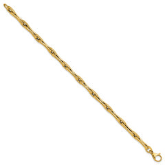 14K Polished Hollow Fancy Link Bracelet