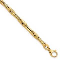 14K Polished Hollow Fancy Link Bracelet
