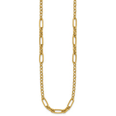 14K Polished Fancy Link Necklace