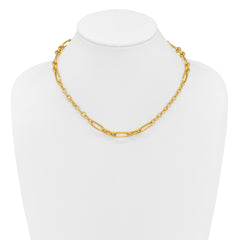 14K Polished Fancy Link Necklace