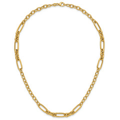 14K Polished Fancy Link Necklace