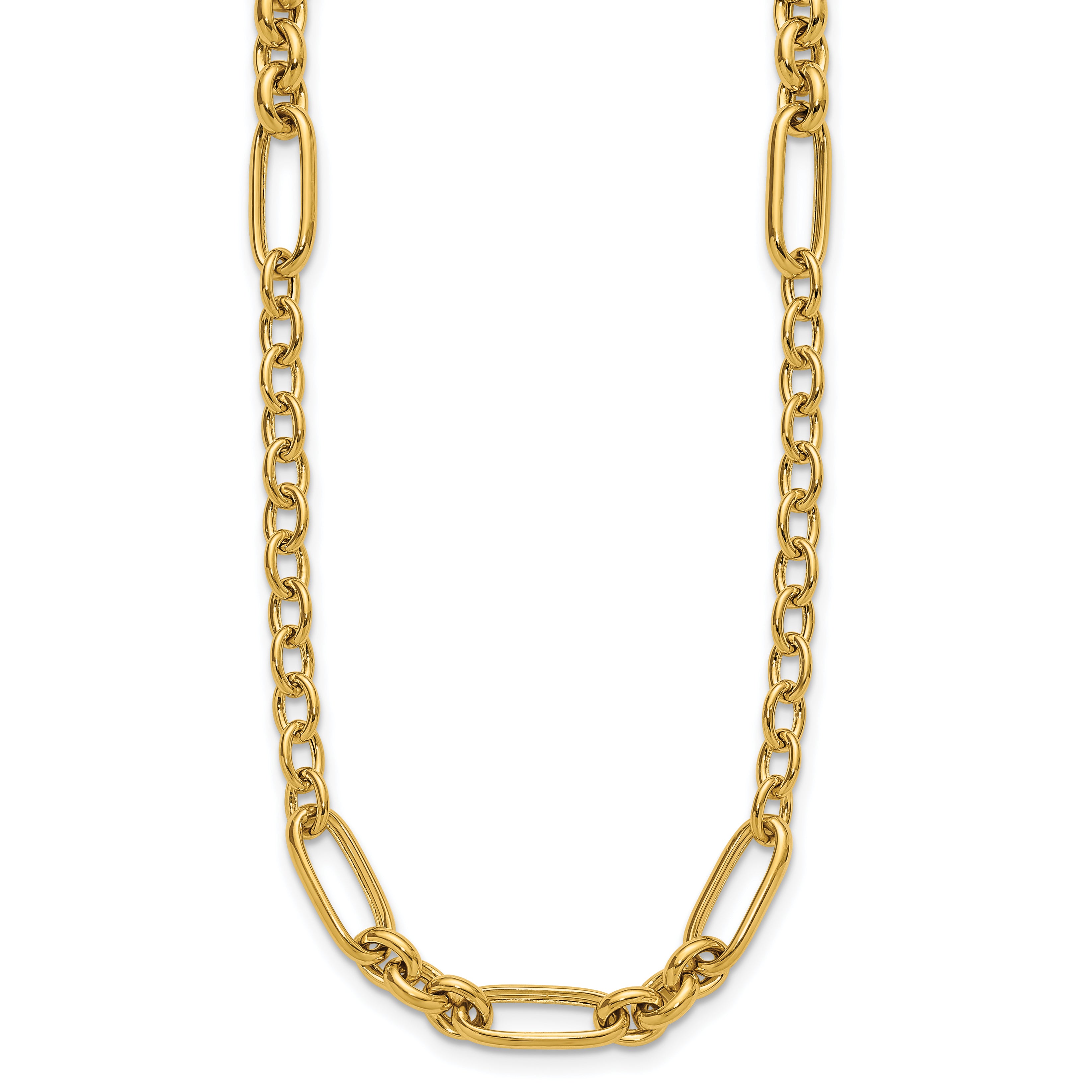 14K Polished Fancy Link Necklace