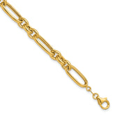 14K Polished Fancy Link Bracelet