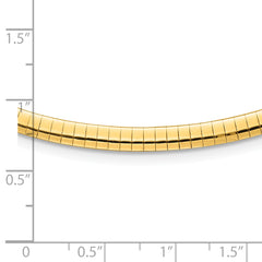 14K Polished and Satin 4mm 16in Reversible Omega Necklace