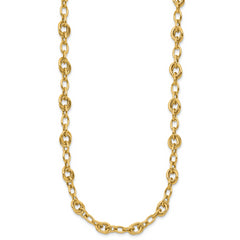 14K Polished Fancy Link Necklace
