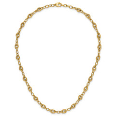 14K Polished Fancy Link Necklace