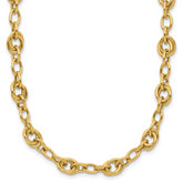 14K Polished Fancy Link Necklace