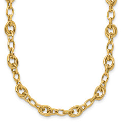 14K Polished Fancy Link Necklace